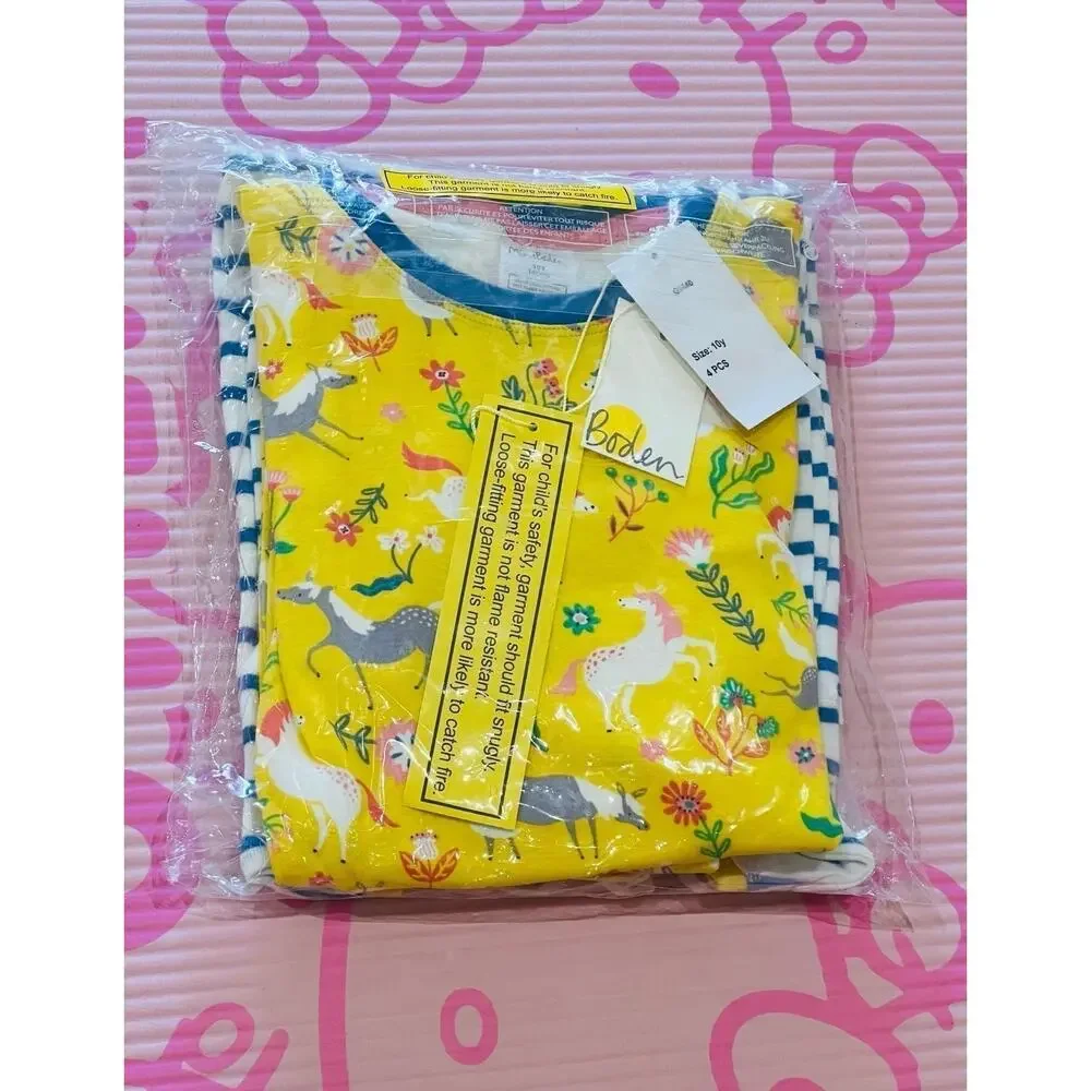 NWT❤️Mini Boden Kids' 2-Pack Two-Piece Fitted/resistant Short Pajamas sz10